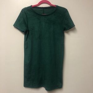 Green Faux Suede Dress